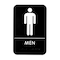 Alpine Industries Mens Braille Restroom Sign, Black/White, ADA Compliant, 6x9, PK10 ALPSGN-3-10pk - alternate 1